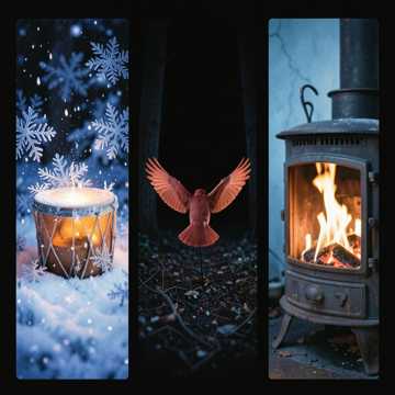 Обложка песни ИИ: Снежное Сердце 2(deep slap bassline, shamanic frame drum beats)