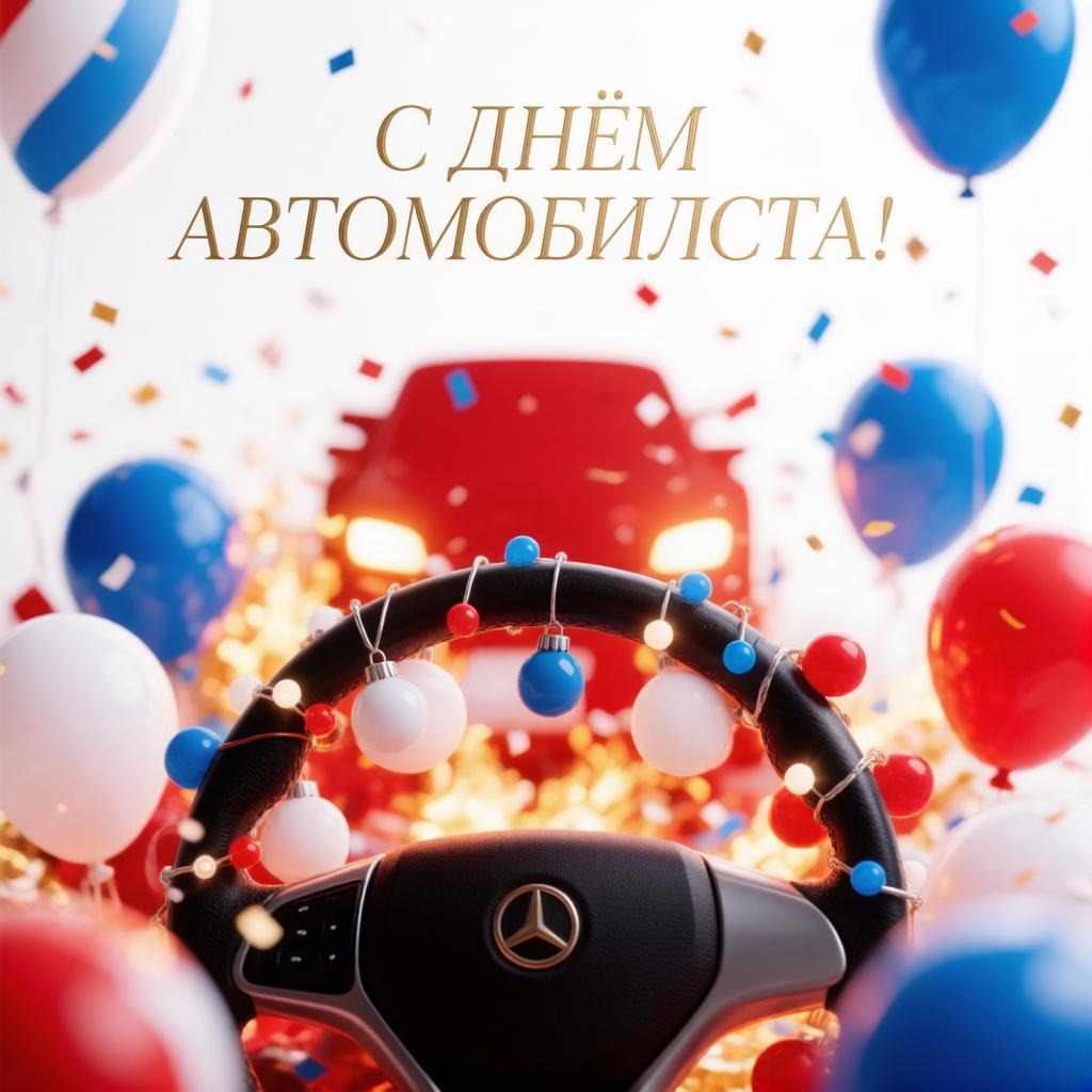 Обложка песни ИИ: С днём автомобилиста!!!